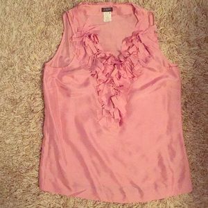 Jcrew ruffled sleeveless shirt